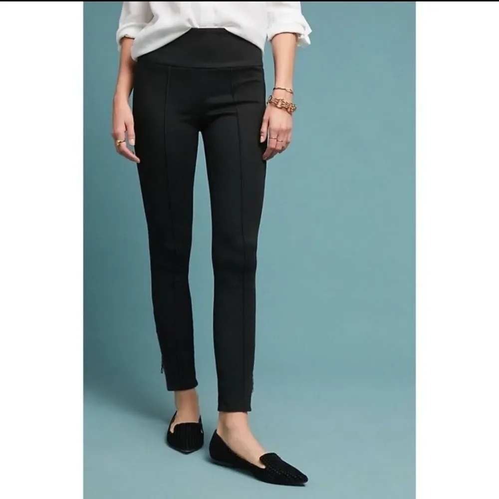 Pilcro and The Letterpress By Anthropologie High-Rise Denim Leggings Black-Sz 26